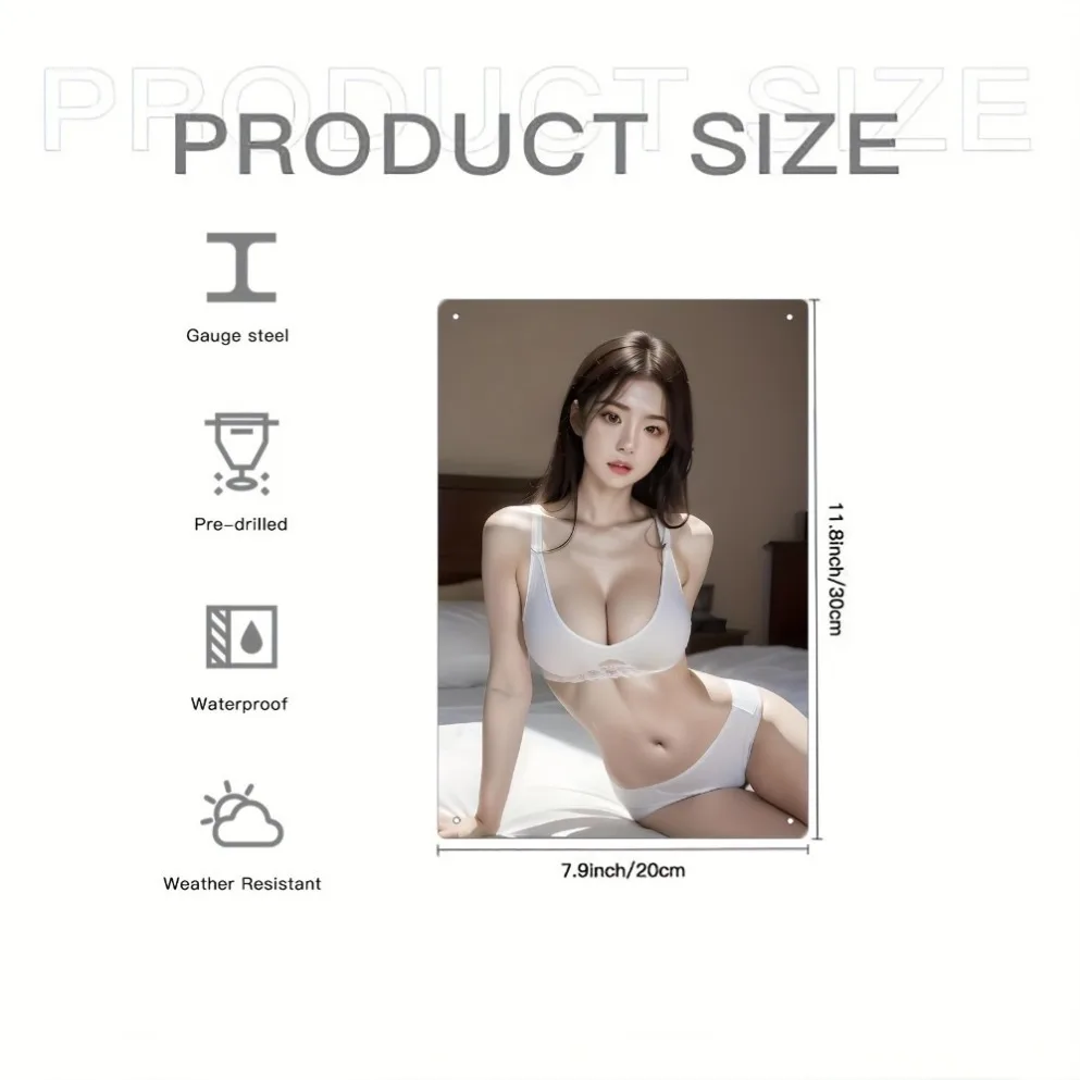 Aluminum Art Print, Real Woman Wall Decor for Home Office Bedroom