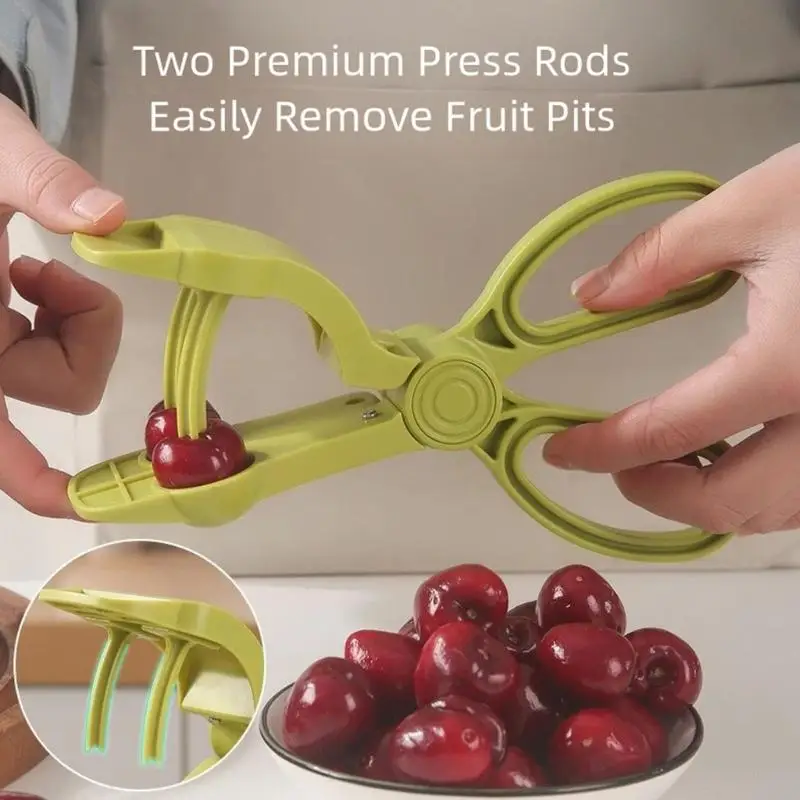 Double Head Cherries Pitter for Efficient Cherries Stone Removal Rustless Steel Easyly to Use and Clean 87HA
