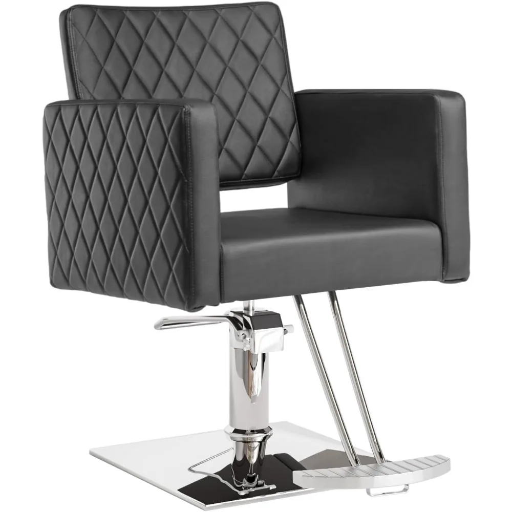 

Подставка для ног из алюминиевого сплава. Гидравлическое сверхмощное кресло для укладки волос с широким сиденьем.