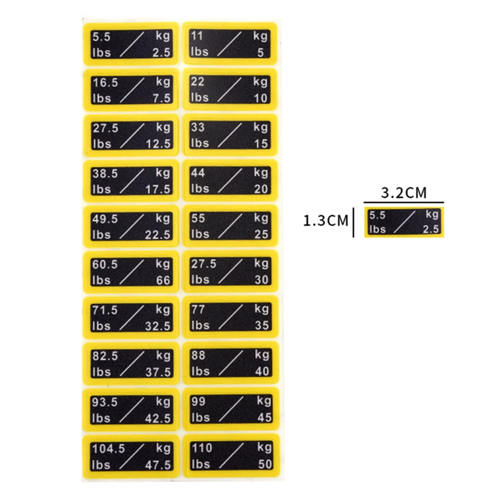 Picture 3: Fitness Equipment Weight Stickers Weight Stack Labels Number Stickers Fitness Equipment Accessory For Gym Workout Training Parts