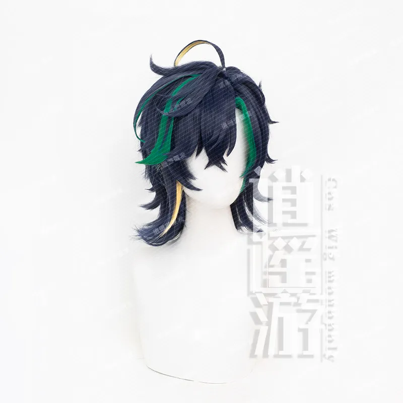 Game Genshin Impact Cosplay Wig Men 45cm Short Hair Heat resistant Natlan Kinich Cosplay Free Cap Halloween