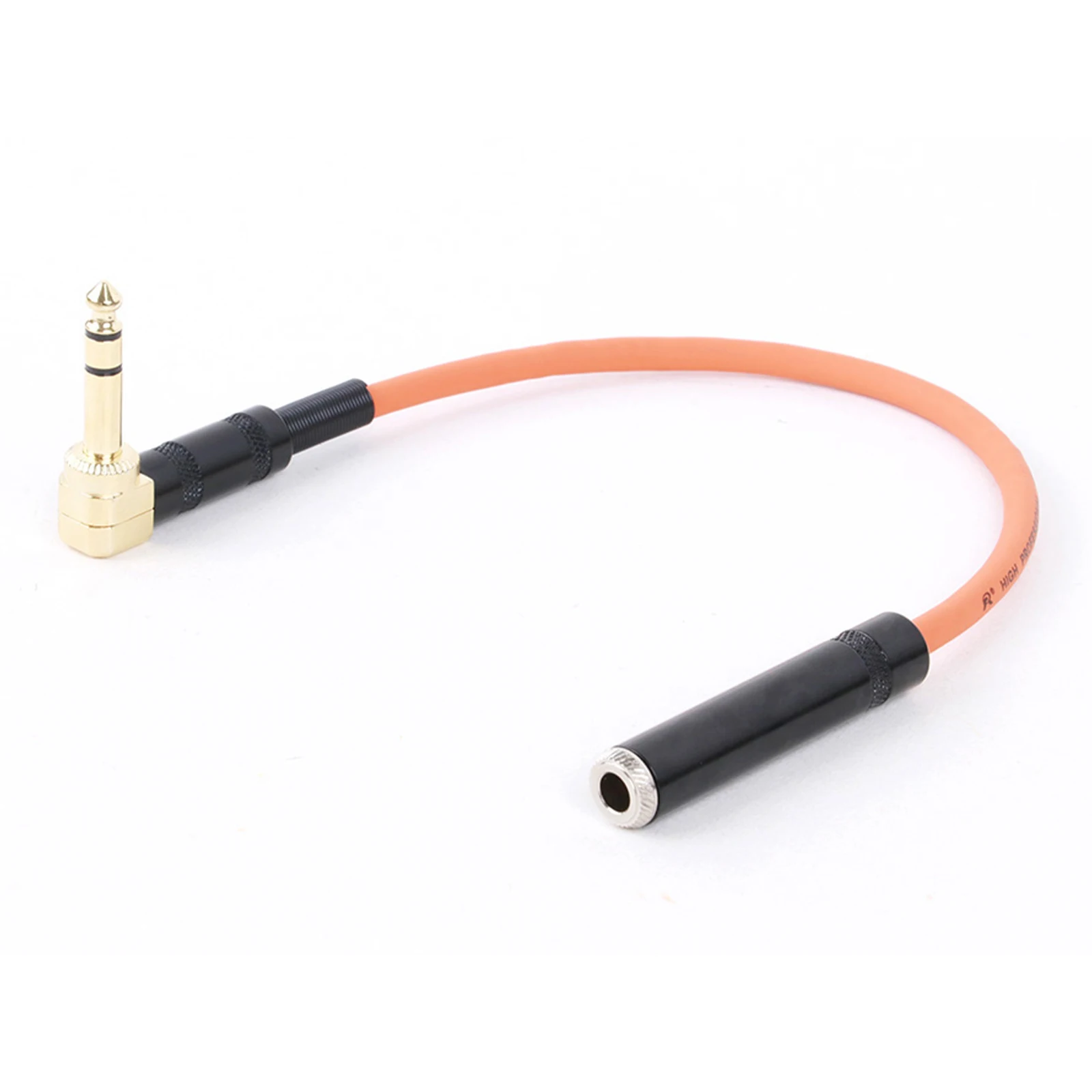 Gold-Plated Right Angle Stereo TRS 6.35 Male to Female Audio cable Line 90 Degree Bend 1/4 inch TRS Audio Extension Cable Cord