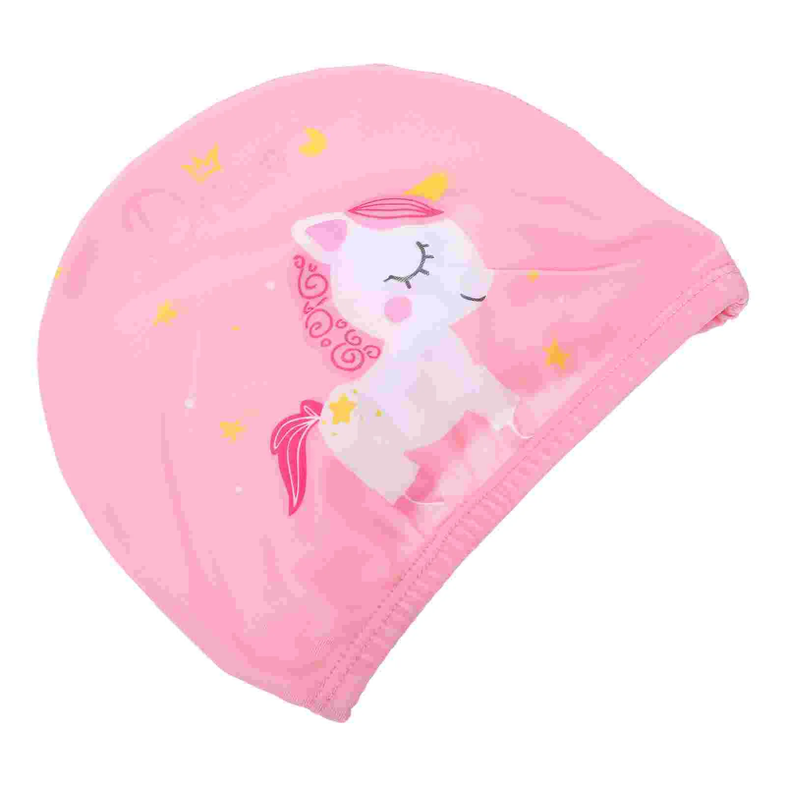 Children's Swimming Cap Fashionable Hat Bathing Cartoon Girl Flexible Cute Comfortable Nylon Kids