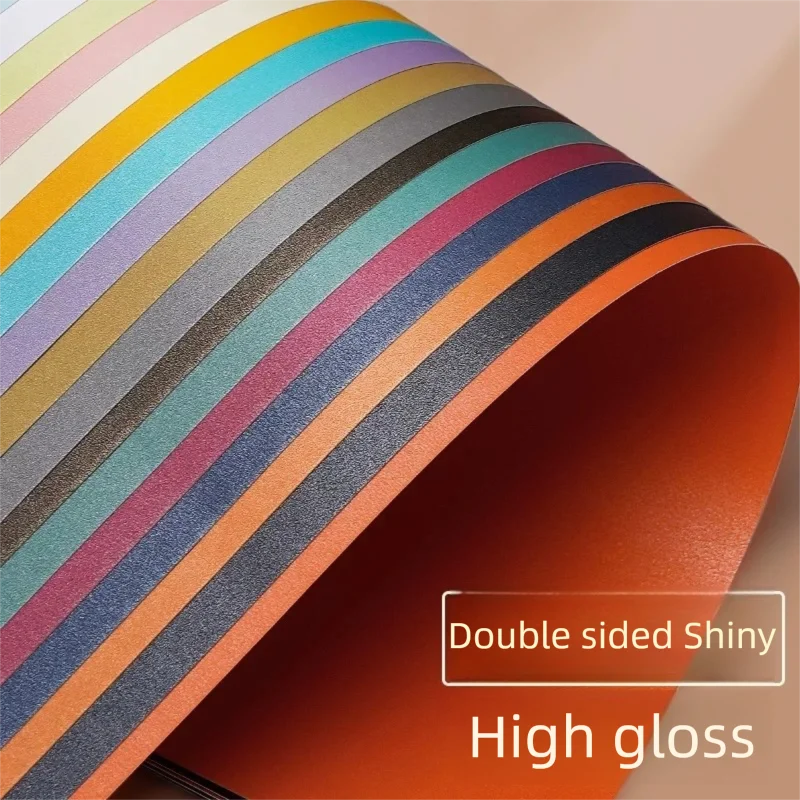 250gsm Glittery Paper Card Making Paper Metallic Color Cardstock Paper A4/A3 Shiny Card Paper Double Coloured Paper For Crafting