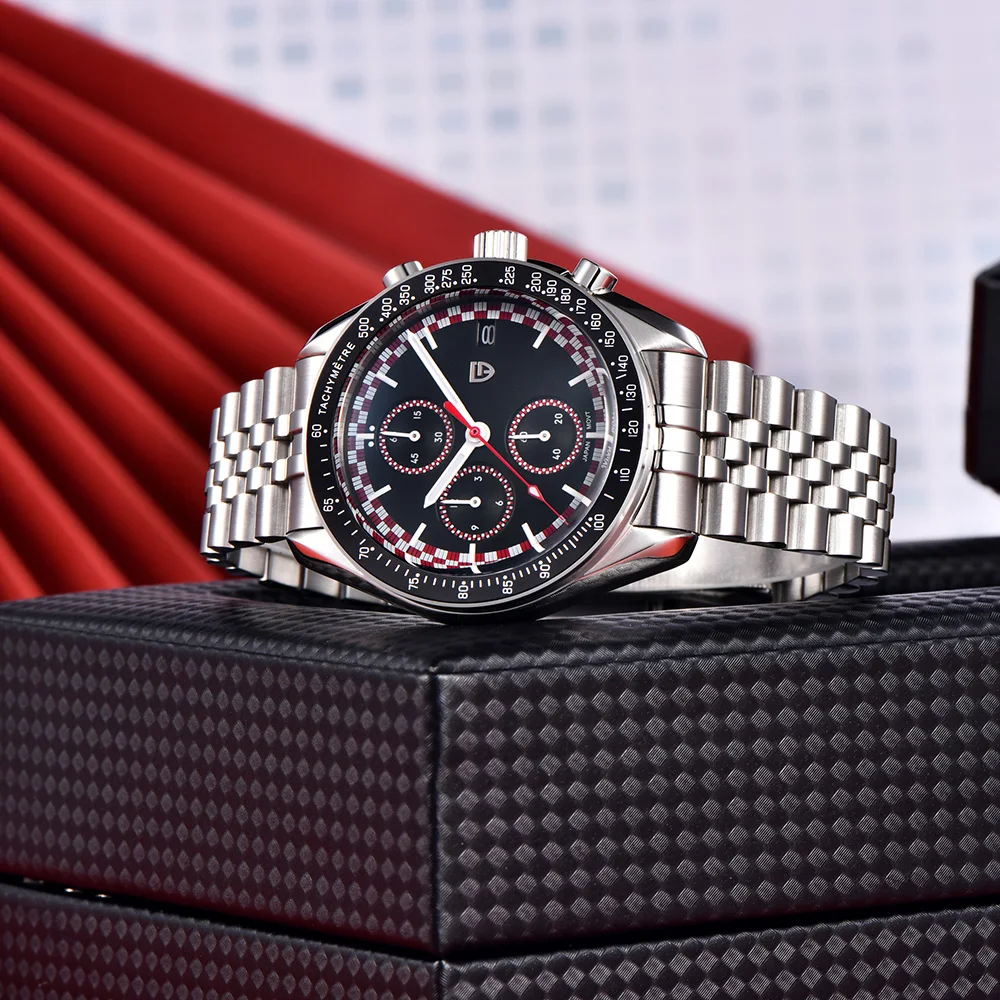 Jam Tangan Pria PAGANI DESIGN Terbaru 2025, Jam Quartz Mewah, Kronograf, Kaca Safir, Kotak Hadiah