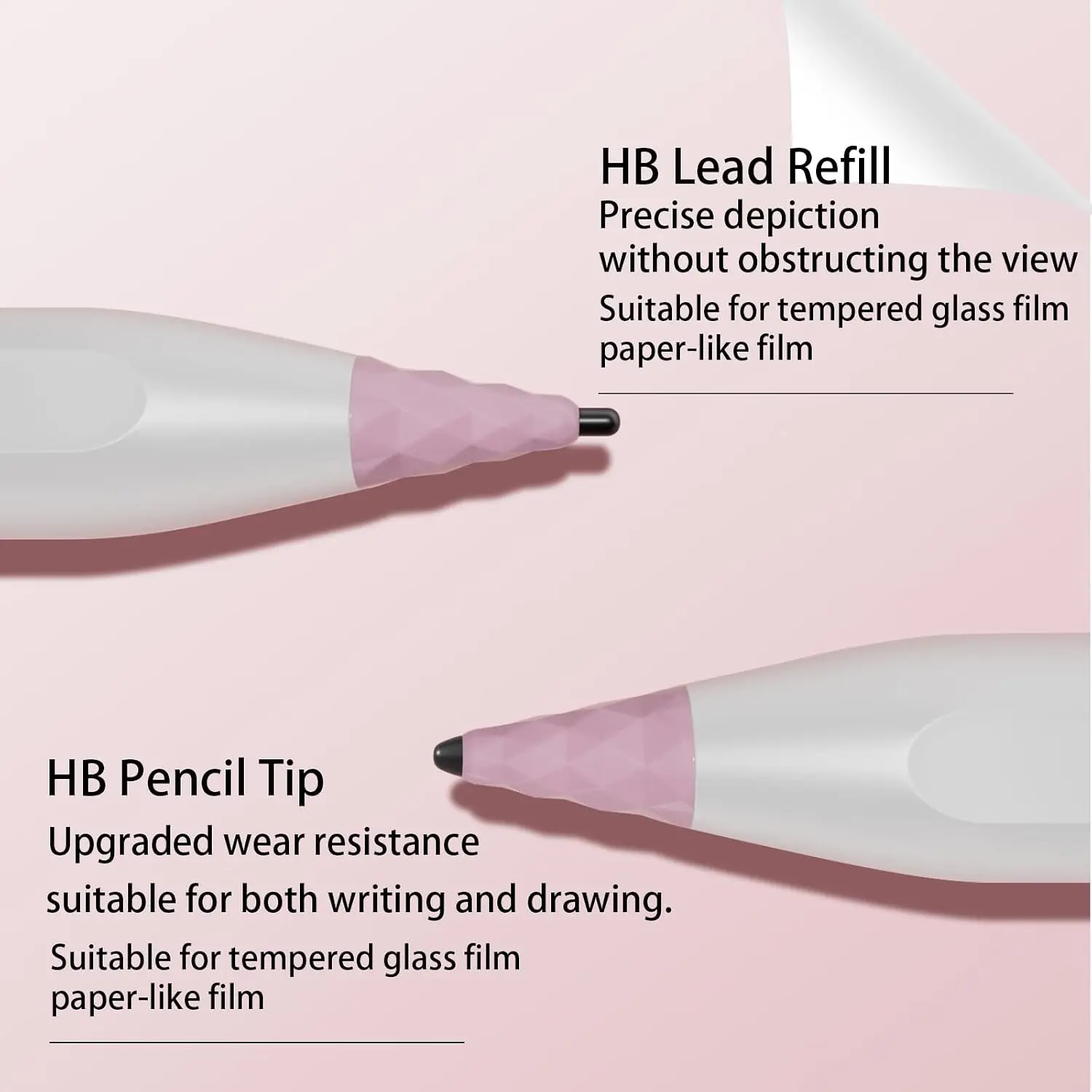 Wear-resistant Quiet Nibs for Apple Pencil, Replacement Needle Tips for Apple Pencil 2nd Generation