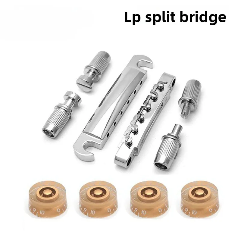 Electric Guitar Upper Lower Split Bridge LP Drawstring Board Bridge Code LP Fixed Bridge Black Instrument Accessories