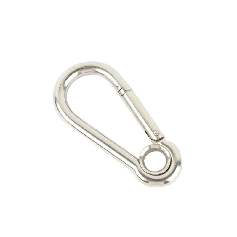 1Pc Carabiner Hook with Eyelet Spring Buckle Clasp Key Chain 304SS M4 M5 M6 M7 M8 M9 M10