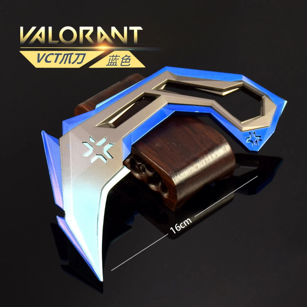 Valorant VCT Karambit Melee Wapen Mes Spel Periferie 16 cm Metalen Wapen Model Desktop Ornament Decoratie Ambachten Geschenken Speelgoed