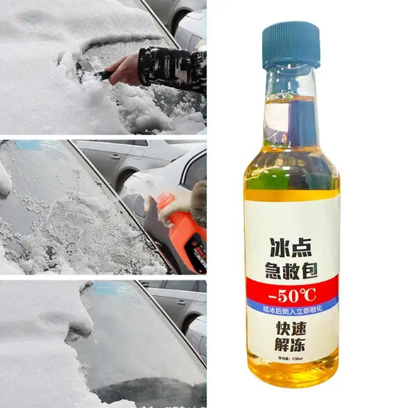 Ice Melter 150ml Snow Melter Fast Acting Snow Removal Liquid Effective Environmentally Safe Car Snow Frost Removal For Walkways