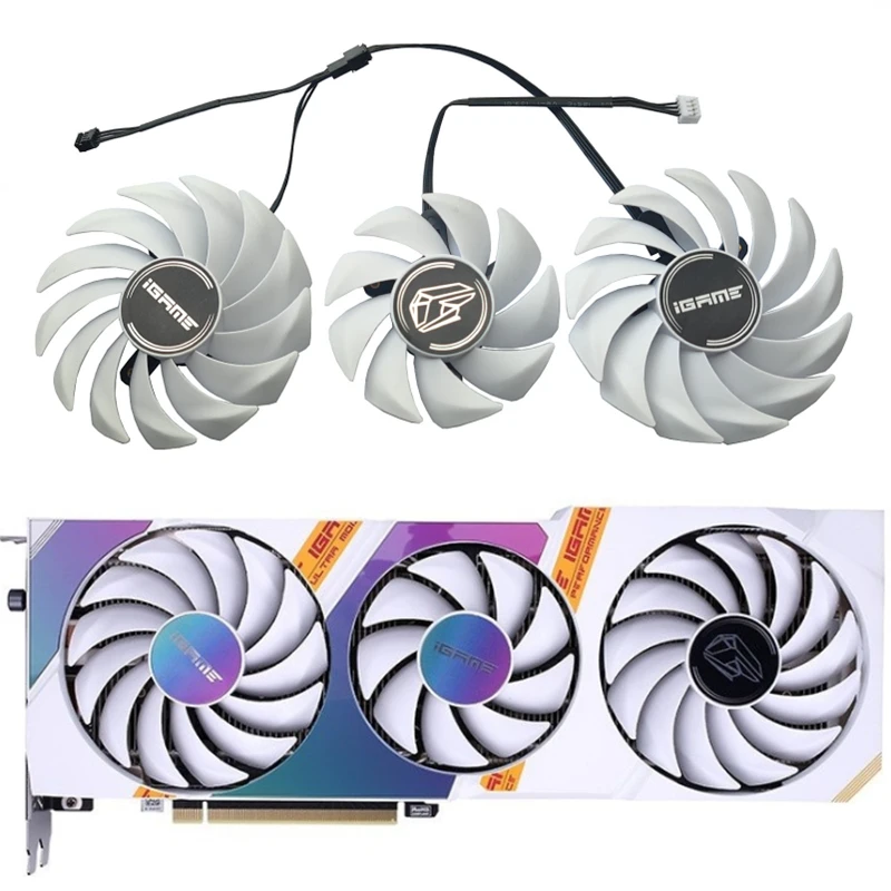 

NEW Cooling Fan 85MM 75MM 4PIN iGame RTX 3080 GPU FAN For COLORFUL iGame RTX3070 3060Ti Ultra RTX 3080Ti Advanced RTX 3070Ti