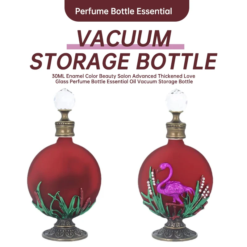 

30ML Enamel Color Beauty Salon Advanced Thickened Love Glass Perfume Bottle Essential Oil Vacuum Storage Bottle