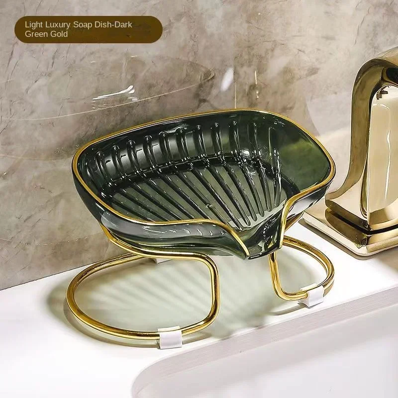 Luxury Soap Box with Gold Border Tray Home Storage Box Bathroom Soap Box Nordic Style Storage Tray