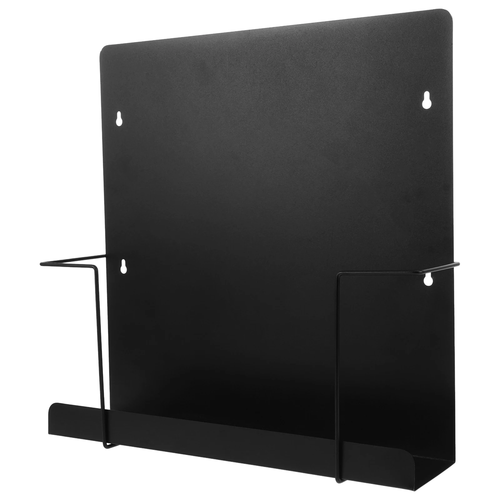 

Metal Storage Rack Wall Mount CD Holder Durable Steel Vinyl Record Saving Modern Design Black Gramophone Organizer