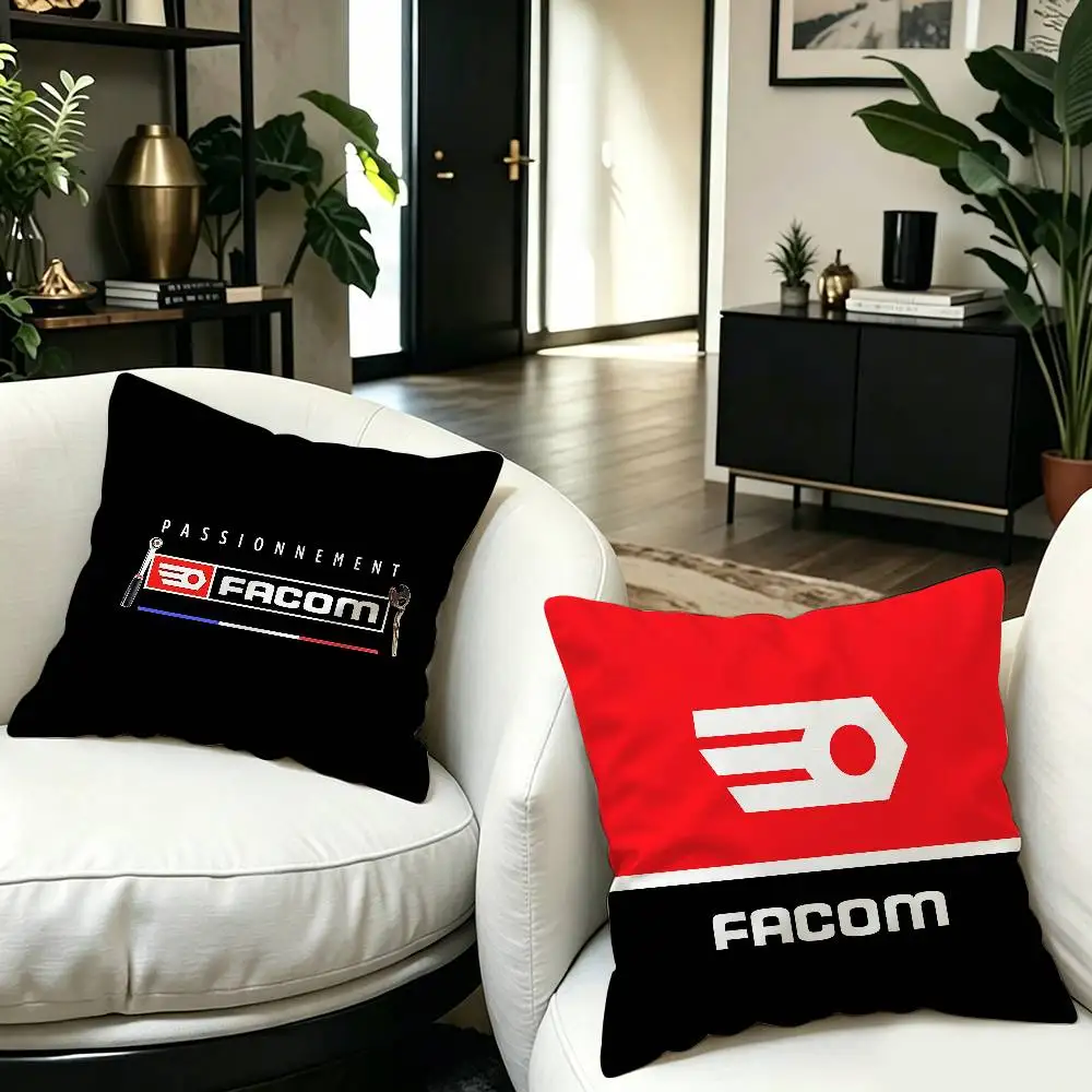 FACOM Logo Maple Design Cushion Cover Happy Autumn Harvest decor Holiday Decorati Pillow Cover