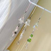 Trendy Jellyfish Four-leaf Clover Mobile Phone Chain Lanyard Keychain Cute Phone Charms Bag Decoration Pendant Card Book Chain