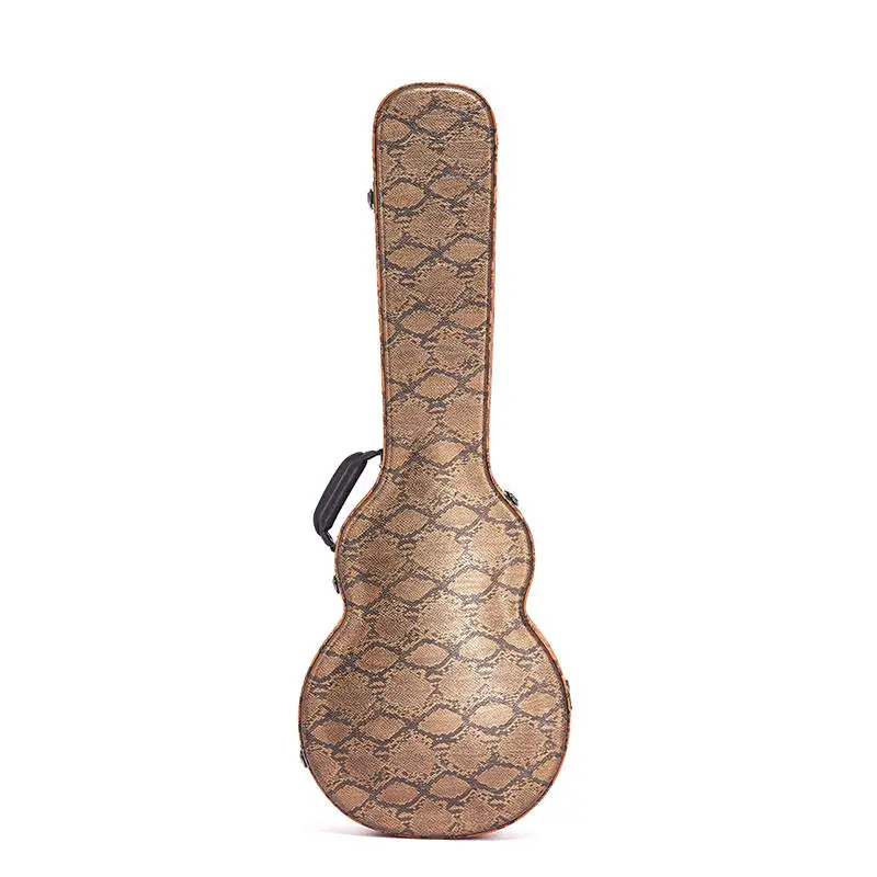 

Classical Folk Music Electric Bass Guitar Universal Musical Instrument Case Snake Skin Wooden Guitar Case