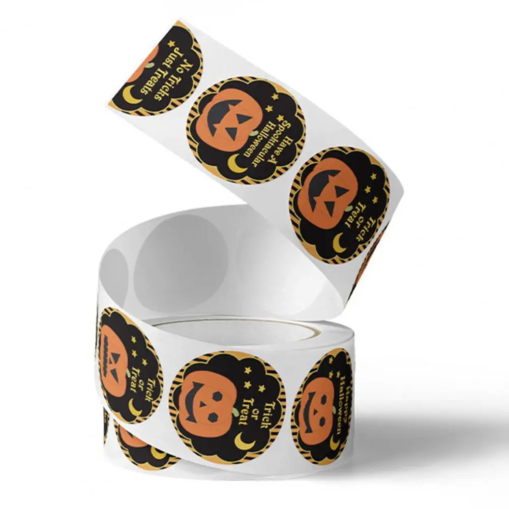 Ghost Sticker Pumpkin Sticker Festive Halloween Sticker Labels 500 Pumpkin Skeleton Patterned Seals for Candy Bags Envelopes