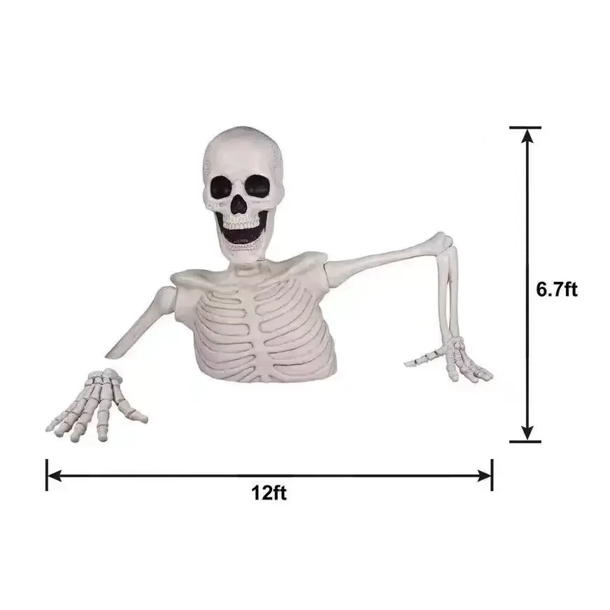 半身大型頭蓋骨飾りスケルトンハロウィン秘密部屋セット小道具お化け屋敷装飾ホラースケルトン卸売