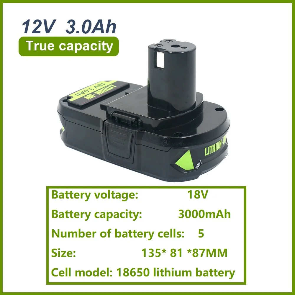 Pour RYOBI 2.5Ah 3Ah outils électriques 18V batterie Lithium-Ion pour RYOBI 18V P108 One + Plus P104 P107 RB18L50 RB18L20 P108 outils électriques