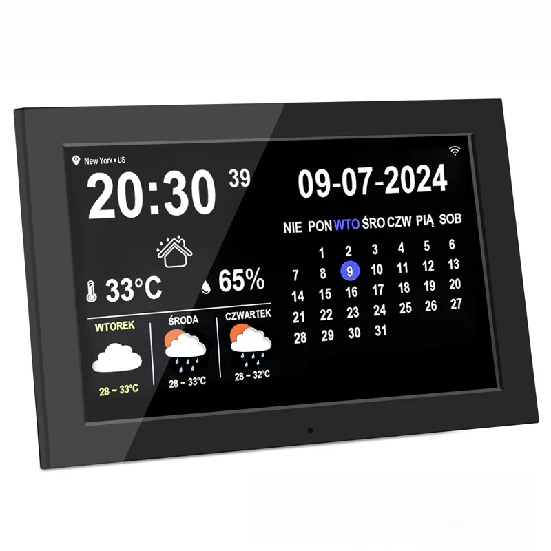 10.1 Inch WIFI Digtial Calendar Clock Large Screen Display Time Date Weather Forecast Medicine Reminder Dementia Alzheimers