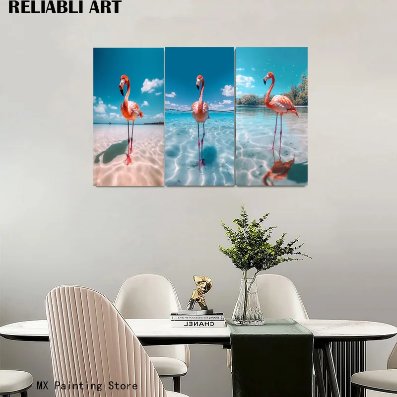 Seaside Fashion Flamingo Animal Ins Style  Ddecorative Painting,Modern Canvas Painting,Print Room Decor Cuadros Wall Art Picture