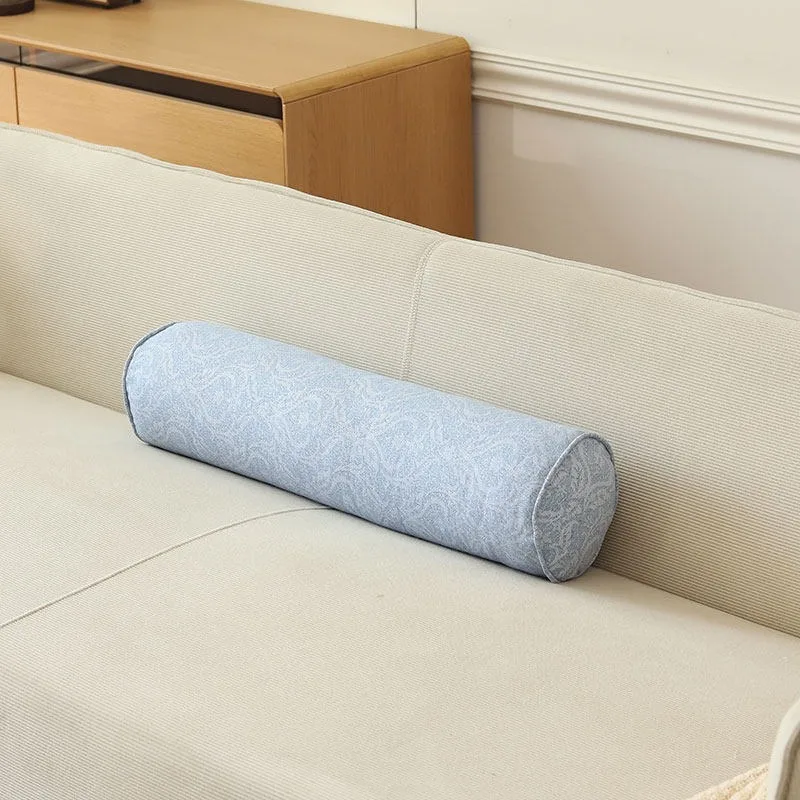 Removable Washable Cylindrical Bolster Pillow Soft Cotton Round Long Body Pillow for Sofa Bed Sleeping Home Decor Cushion