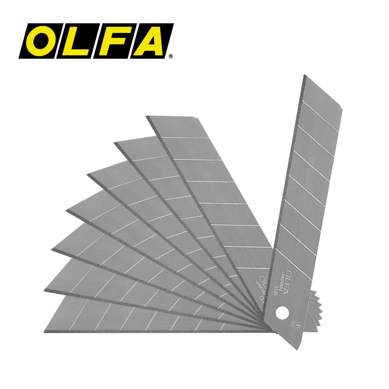 10 pieces Japanese original OLFA LB-10 18mm heavy-duty utility blade large carbon steel silver sharp blade used for: construction, plumbers, carpets, wallpapers, enhanced cutting