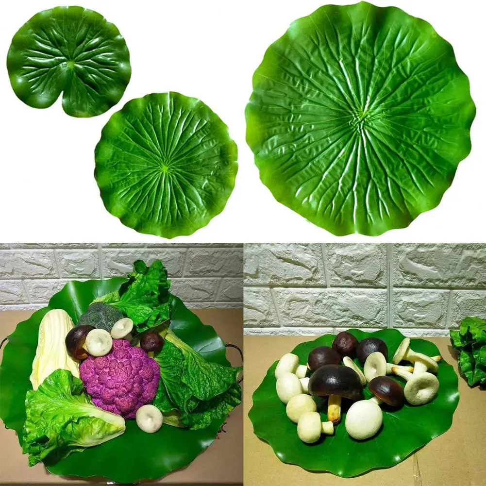 Faux Leaves Washable Simulation Lotus Leaf Tape Material Decorate  Reusable Artificial Floating Foam Lotus Leaves