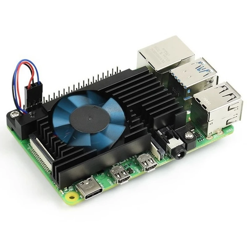 Imagem -04 - Raspberry Pi-pwm 4b Velocidade Control Fan Case Dissipador de Calor Alumínio Multifunções Ventilador Portátil Acessórios de Computador Peças