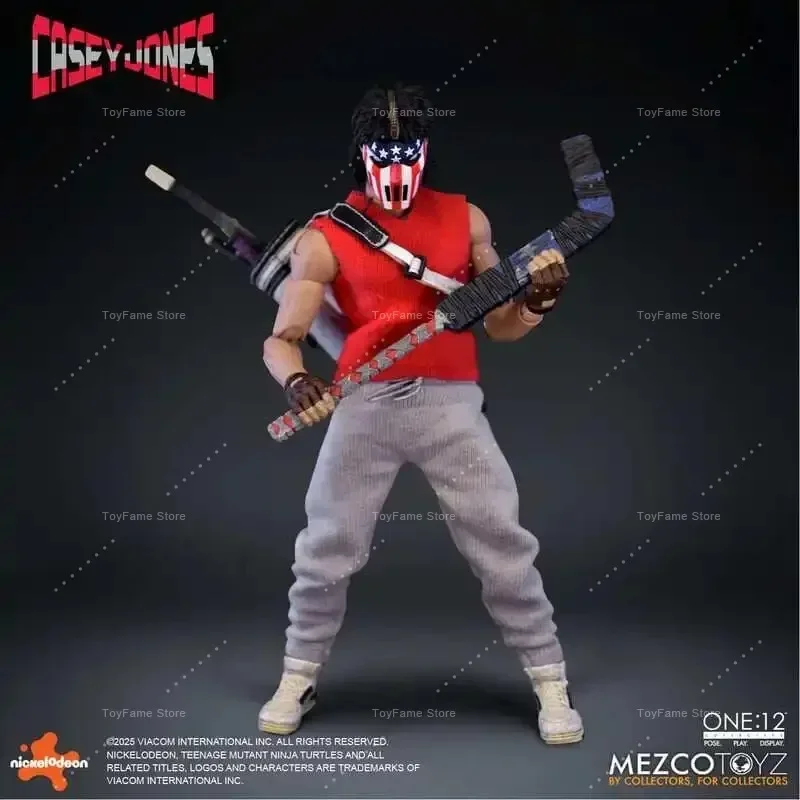 En Stock, Figura de Acción Coleccionable Mezco One:12 de Casey Jones de las Tortugas Ninja, Escala 1/12, Regalo, Adorno