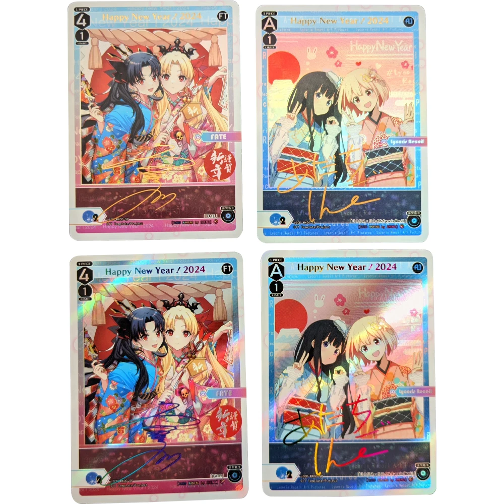 

WS Collection Card DIY Lycoris Nishikigi Chisato Inoue Takina Bronzing Signature Card Refractive Color Rainbow Flash Kids Gift