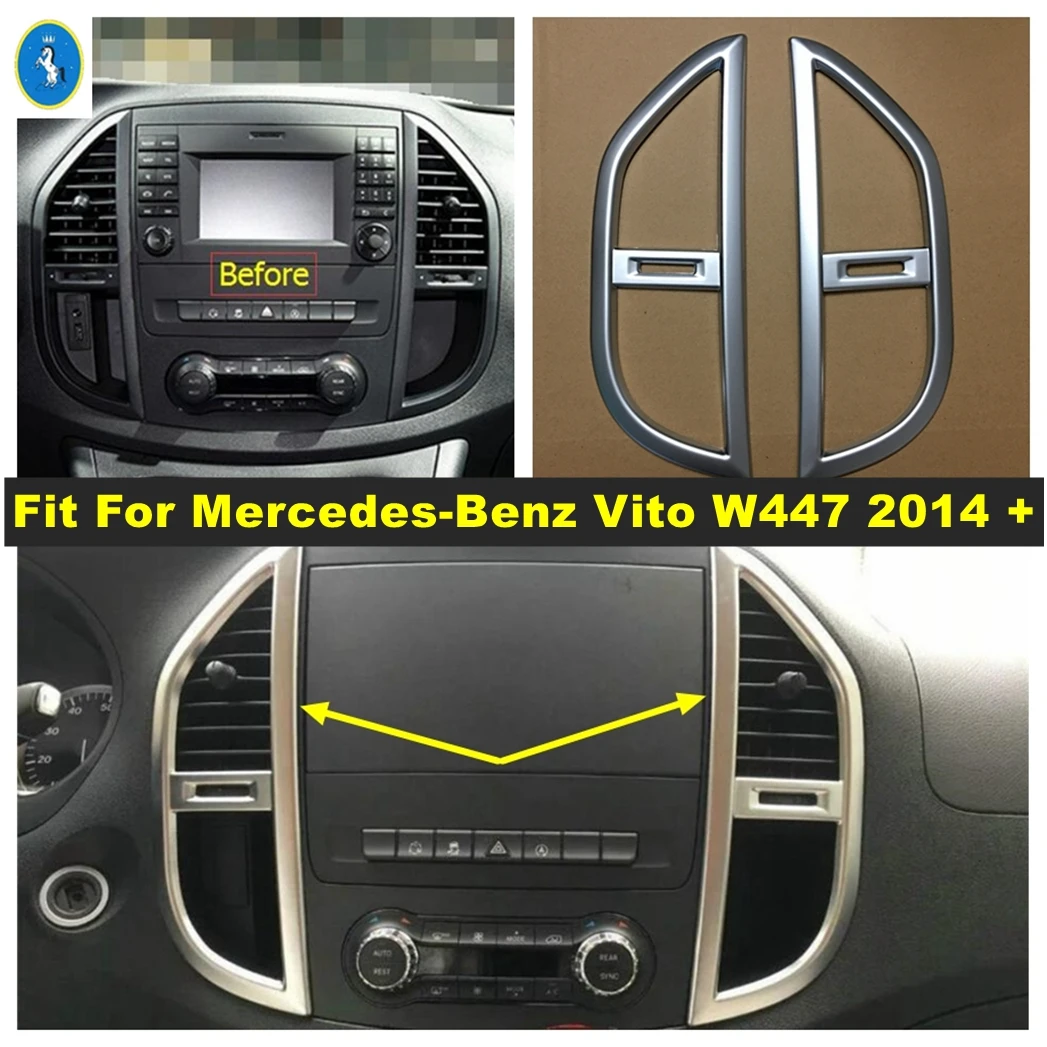 

Auto Central Middle Control Air Conditioning Panel Molding Cover Trim For Mercedes-Benz Vito W447 2014 - 2021 Matte Accessories