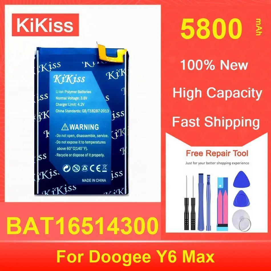 

Battery For Doogee Y6 Max Y6max Mobile Phone Replacemeny Batteria BAT16514300 5800Mah