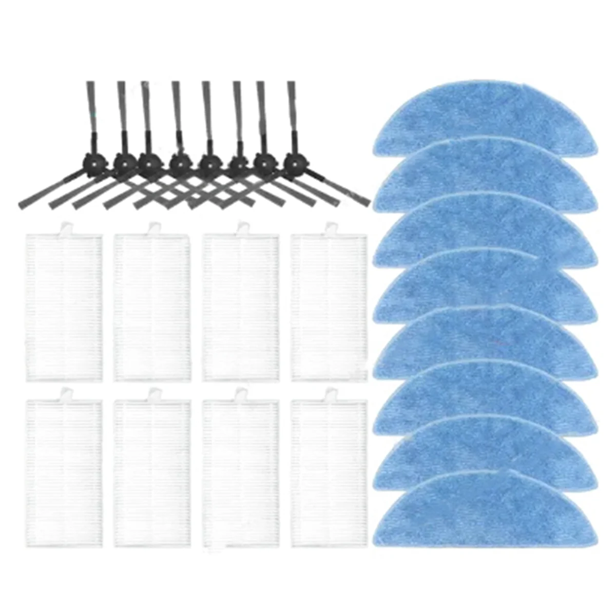 Fzfz para y1 pro/y1 robô aspirador de pó acessórios peças reposição escova lateral filtro hepa pano mop