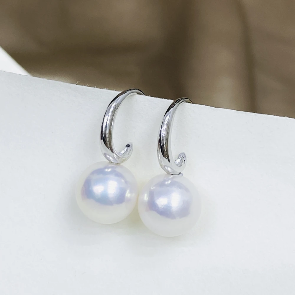 

8 шт. DIY жемчужные аксессуары 925 серебряные серьги-гвоздики пустой держатель, модный золотой серебряный держатель для сережек с круглым стержнем 8-12 мм