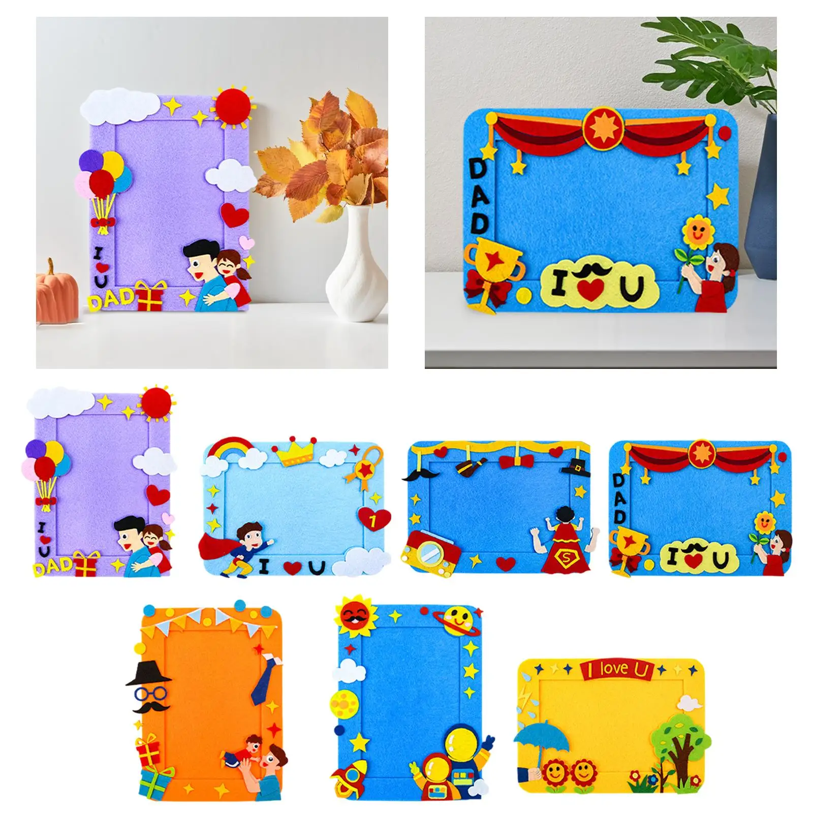DIY Picture Frame Picture Display Holder Stand Decorative Fathers Day Gifts for Table Desktop Arts and Crafts Shelf Bedroom image 4