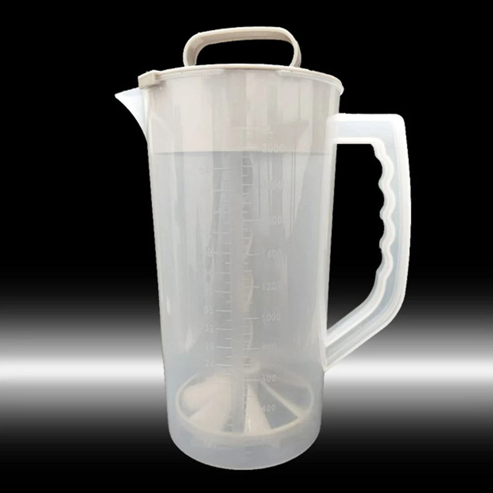 ABUP-3Pcs Mixing Pitcher For Drinks,Water Pitcher,Easy-Mix Juice Container,Angled Plastic Blades & Adjustable Mixer Plunger