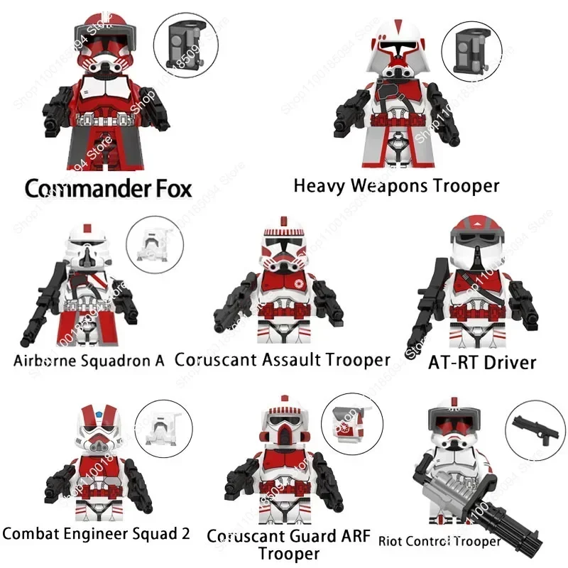 Hot Toys New Star wars Building Blocks Riot Control Trooper AT-RT Driver Heavy Weapons Trooper  Action Figures Dolls Bricks Toys