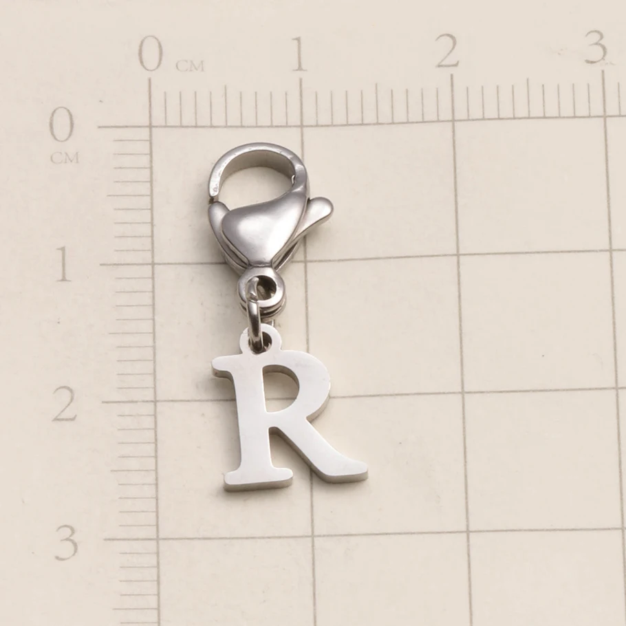 A-Z Alphabet-Schlüsselanhänger mit Karabinerverschluss, Edelstahl-Initialen-Anhänger, Schmuck für DIY-Rucksack, Handtasche, Personalisierte Geschenke – Detail 20