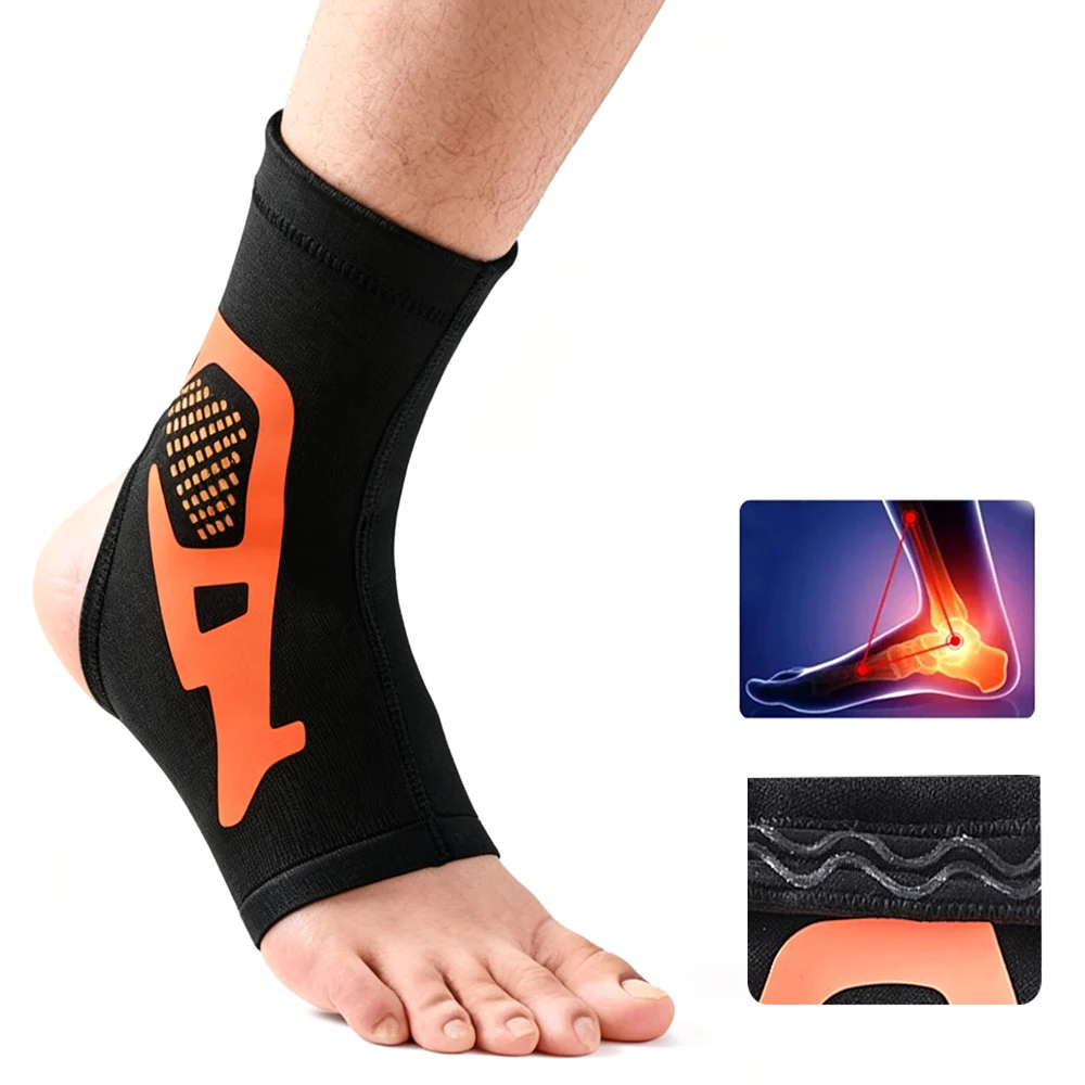 

Компрессионный бандаж для голеностопа (1 шт.), дышащий, для мужчин и женщин, компрессионный носок для снятия отеков, при плантарном фасциите