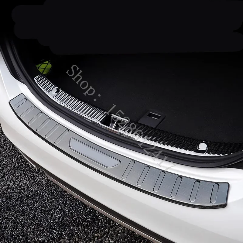 For Mercedes Benz C-Class W205 C200L 260L 2015~2021 Rear Bumper Protector Sill Trunk Tread Plate cover Trim Car Accessories