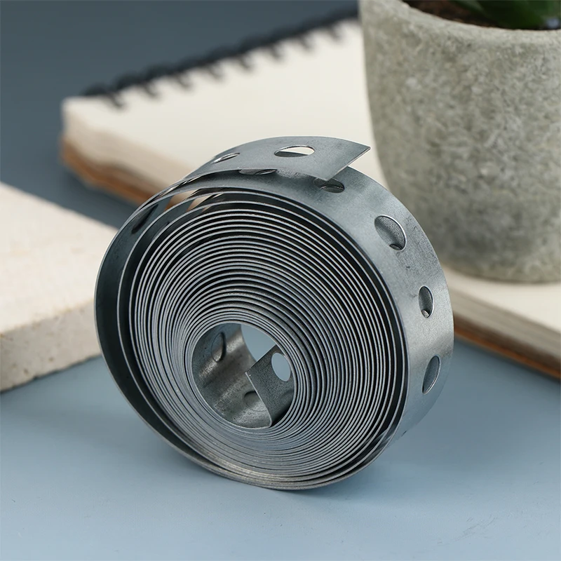 1 Roll 3Meter*18mm Galvanized Steel Tape Hanger Strap Pre-Punched Multi-Slot Metal Tape Easy To Install For Pipe Metal Work