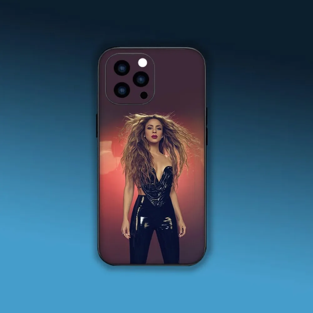 Singer Shakira Phone Case For iPhone Mini 11 12 13 Plus Pro Max 14 15 XR XS Black Shell