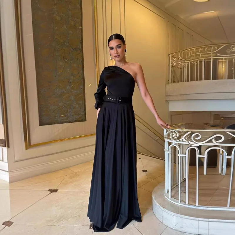 

2025 hot spring new women's fashion solid color sleeveless shoulder mid-length dress