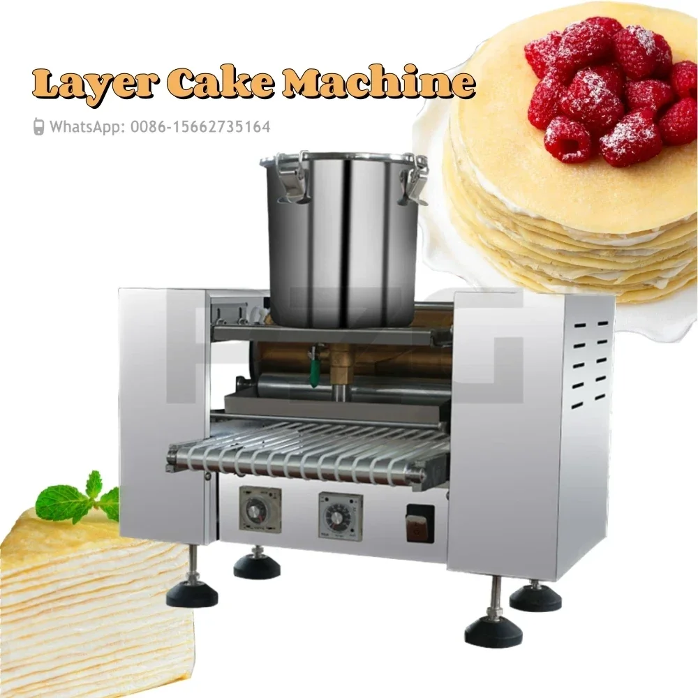 

Commercial Automatic Mini Mille Crepe Wrapper Cake Machine Mango Durian Thousand Layer Spring Roll Pancake Making Maker