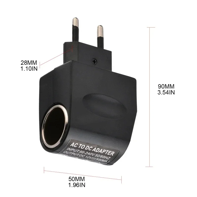 QXNY Universal 220V AC zu 12V DC Auto-Stromadapter, Steckdosenkonverter, 220V zu 12V Haushalts-Zigarettenanzünder, EU-Stecker – Detail 12