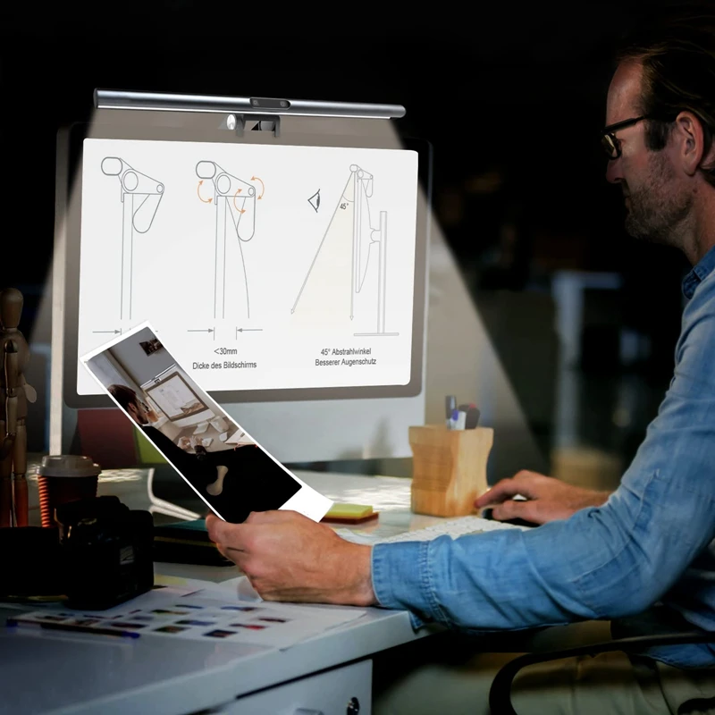 Computer Monitor Light Bar Touch Screen Computer Lamp Eyes Protection PC Computer Monitor Light Bar