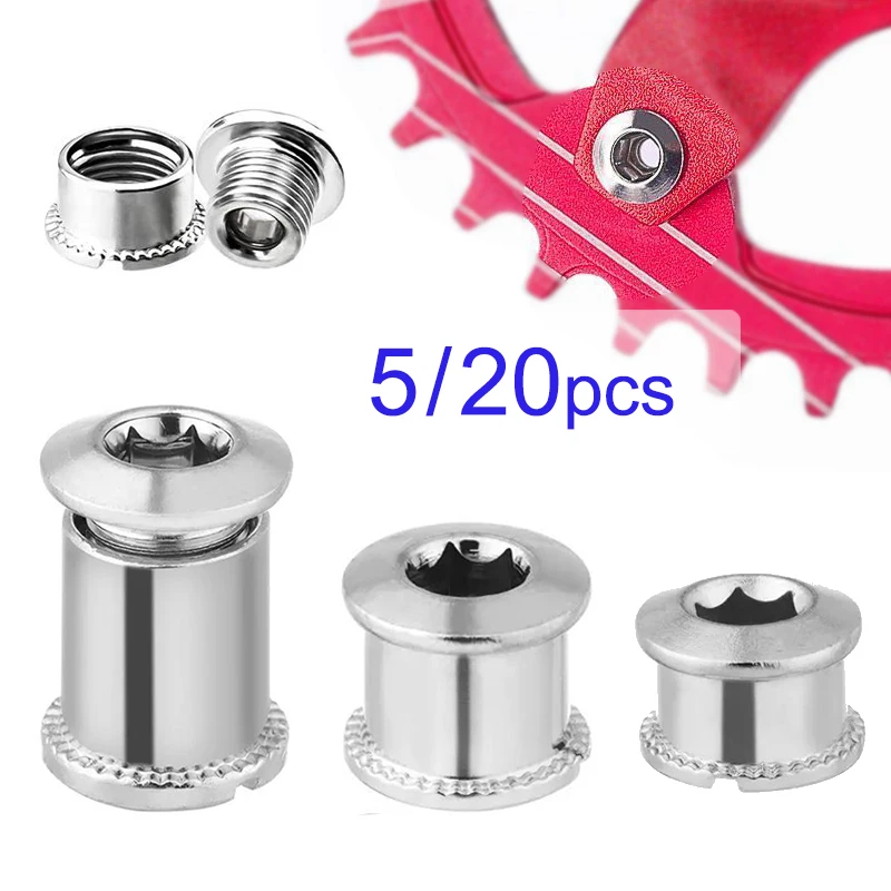 

5/20 шт., винты для велосипедной звезды, гайки M8 для одинарной двойной тройной звездочки, крепежная часть шатуна шоссейного велосипеда
