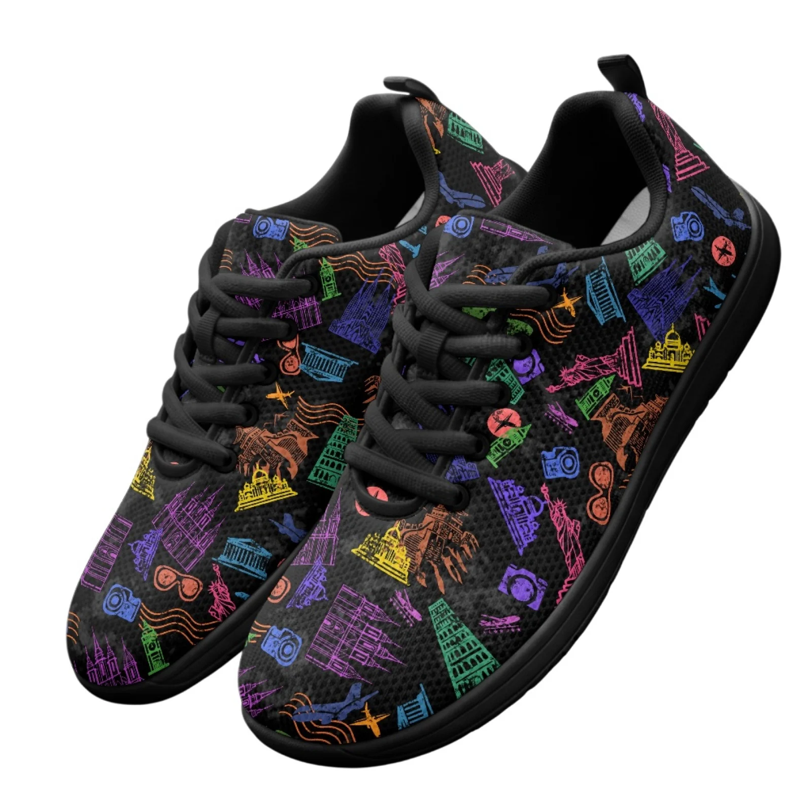 PENSTROLL Travel Landmark Mens Running Sneakers, Extra Wide Width Mesh and EVA, Durable for Outdoor Activities and Hiking